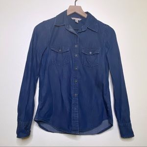 Banana Republic Shirt - Size XS Chambray Button Up Long Sleeve Shirt